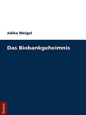 cover image of Das Biobankengeheimnis